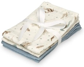 Manopole in set giallo chiaro in cotone organico 4 pz 30x30 cm Sea Garden – Cam Cam Copenhagen