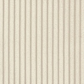 Divano angolare in velluto a coste color crema (angolo sinistro/U) Ariella - Ropez