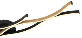 Globo 67206DW - Lampadario a plafone LED GERONIMO LED/35W/230V nero/marrone