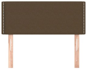Testiera marrone scuro 90x5x78/88 cm in tessuto