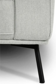 Divano angolare grigio chiaro (con penisola a destra/a L) con rivestimento in ciniglia Amsterdam – Scandic