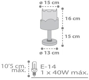 Dalber 61151S - Lampada per bambini BUNNY 1xE14/40W/230V arancio