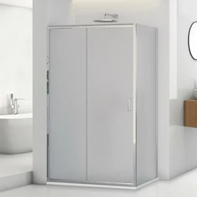 Box doccia angolare 80x140 cm scorrevole con vetro stampato  Tay