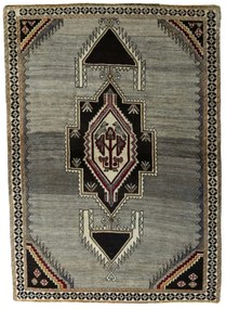 Gabbeh Tappeto 130 x 180 Nero (Iran) Annodato A Mano