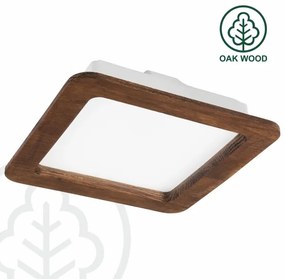 Lampada LED da incasso WOODY SPOT 17W 230V 3000K ciliegio 18,5x18,5 cm
