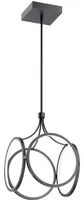 Lampadario Industrial Nordico Ciri Alluminio Nero Opaco Led 45W 3000K