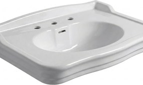 Lavabo consolle Impero rettangolare in ceramica bianco 3 fori 100 cm