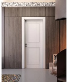 Porta pieghevole a libro asimmetrica Monaco bianco L 60 x H 210 cm destra