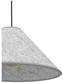 Eglo 43984 - Lampadario a sospensione con filo ALSAGER 1xE27/40W/230V grigio
