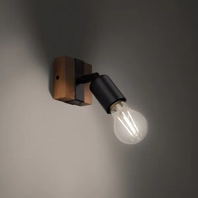 Sollux SL.1295 - Faretto ZUCA 1xE27/15W/230V nero