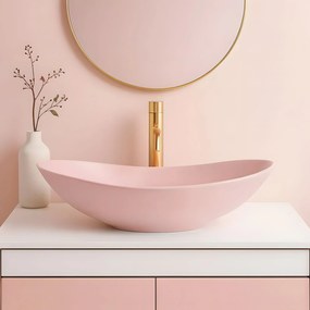 Lavabo da appoggio Rea Royal Powder Pink Matt