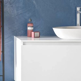 Mobile 120cm bagno installazione sospesa con cassetto ammortizzato SP-120B - KAMALU
