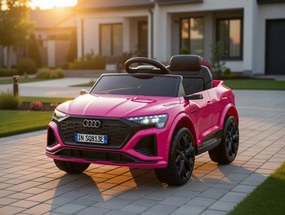 Macchina Elettrica per Bambini 12V Licenza Ufficiale Audi SQ8 E-Tron con Telecomando e Sedile Pelle Rosa...