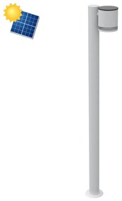 Paletto da Giardino Solare Bianco da 100cm IP54 in Alluminio Colore Bianco Naturale 4.000K