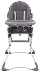 Seggiolone Pappa per Bambini Grigio e Bianco