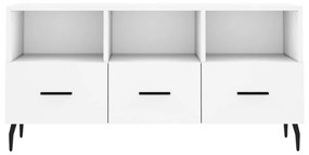 Mobile porta tv bianco 102x36x50 cm in legno multistrato