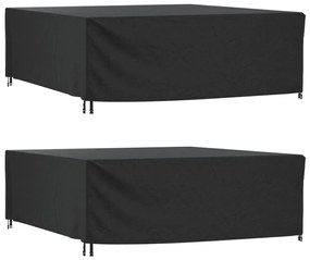Copri Mobili Giardino 2pz Nera 260x260x90 Cm Impermeabile 420d /