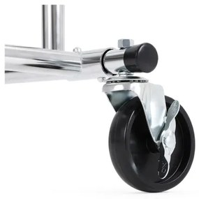 Appendiabiti a piantana mobile LINEA, argento