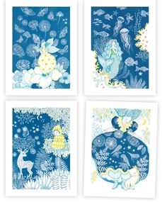 Set creativo - Cianotipia - Al chiaro della luna