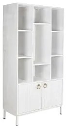 Scaffale DKD Home Decor Bianco Metallo Legno di mango 90 x 40 x 180 cm