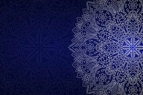 Carta da parati – Mandala blu scuro