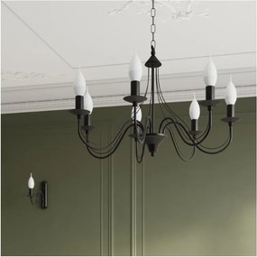 Lampada a sospensione nera 5 Fiorano - Sollux