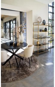 Sedia da pranzo beige in imbottito Elyna – Light &amp; Living