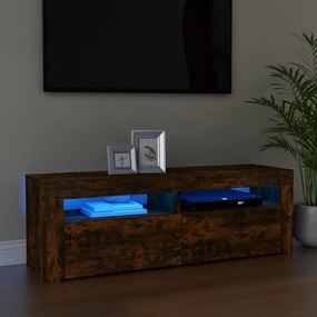 Mobile Porta Tv Con Luci Led Rovere Fumo 120x35x40 Cm /