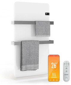 blumfeldt Stufa smart a infrarossi | Riscaldamento a infrarossi | Scaldasalviette | Potenza di 500 W | IP24