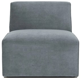 Divano componibile grigio (solo con parte centrale) con rivestimento in velluto a coste Sting – Scandic