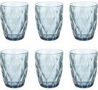 Set 6 bicchieri acqua blu 340 ml vetro Celine