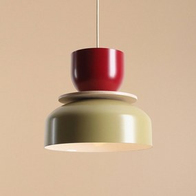 ALDEX Lampada a sospensione Uto, beige-marrone/rosso scuro