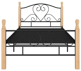 Giroletto nero in metallo 100x200 cm