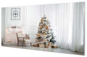 Quadro su vetro acrilico Decorazioni dell'albero di Natale 100x50 cm