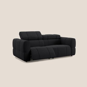 Giotto Divano modulare con opzione relax elettrico in microfibra effetto velluto impermeabile T09