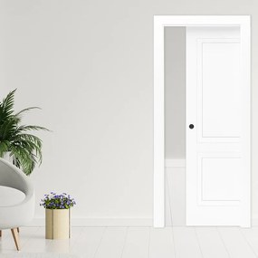 Porta interna scorrevole Clew in legno colore bianco, L 60 x H 210 cm, apertura reversibile