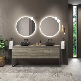Mobile bagno a terra 180 cm con piano e 3 cassetti SP-180P3 - KAMALU