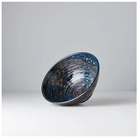 Ciotola in ceramica blu scuro, ø 20 cm Copper Swirl - MIJ