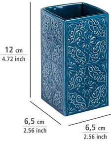 Set di accessori da bagno blu scuro in ceramica Cordoba - Wenko