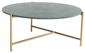 Tavolino rotondo in marmo verde-oro ø 80 cm Morgans - Really Nice Things