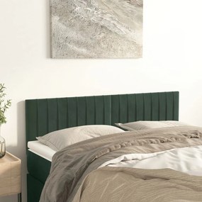 Testiere 2 Pz Verde Scuro 72x5x78/88 Cm İn Velluto /