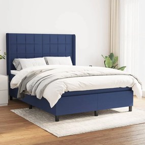 Giroletto A Molle Con Materasso Blu 140x200 Cm İn Tessuto /