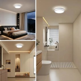 Brilagi - Lampada LED da esterno con sensore BENE LED/24W/230V Ø 26 cm bianca IP54