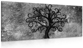Stampa su tela – Albero della vita in bianco e nero