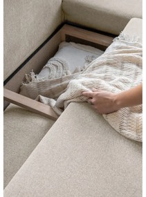 Divano letto angolare beige L, angolo destro Scandic Lagom - Miuform
