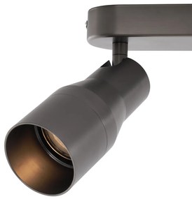 Faretto da soffitto rotondo colore canna di fucile GU10 50 mm 2 luci - Stanley