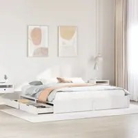 Letto senza Materasso Bianco 180x200 cm Legno Massello di Pino 3301669