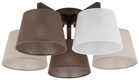 Brilagi - Lampadario a soffitto LATTE 5xE27/15W/230V pino/mix