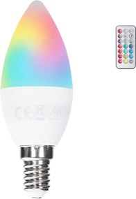 Aigostar - Lampadina LED RGBW dimmerabile C37 E14/6W/230V 3000K + telecomando