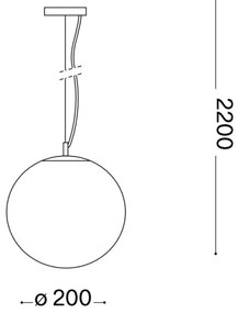Ideal Lux - Lampadario a sospensione con filo MAPA 1xE27/42W/230V diametro 20 cm oro/fumé